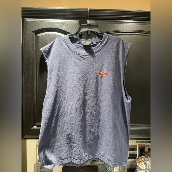 Reebok Tops - VINTAGE Reebok Shirt Men XL Black Muscle Tank Top Pullover Gym Athletic 90s USA